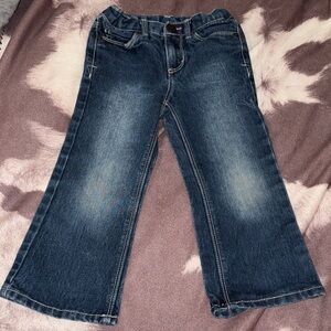 Cherokee Kids Denim Jeans with embroidered floral design on back pockets. Sz 3T